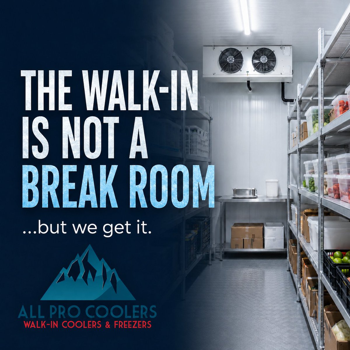 AllCoolers's tweet photo. Sometimes, the walk-in is the only quiet spot. Quick reset, deep breath, and ensure it’s holding temp! 📞 Corporate: (864) 540-8373 🌐 https://t.co/r2P0JBAqcc(https://t.co/r2P0JBAqcc) #KitchenLife #HVACR https://t.co/S2LQTaXGUd