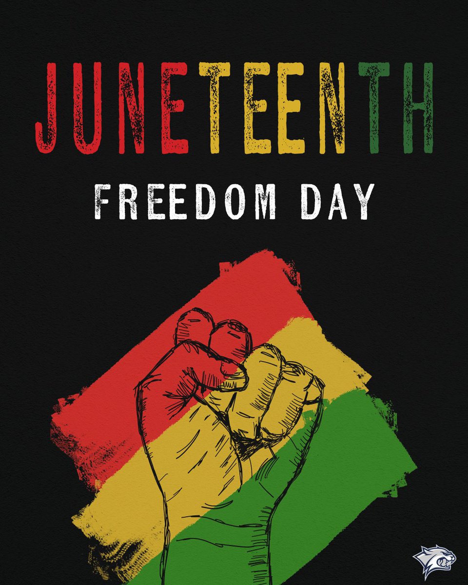 UNHWildcats's tweet photo. Celebrate Freedom.

#Juneteenth | #BeTheRoar https://t.co/qv9iKwAbW4