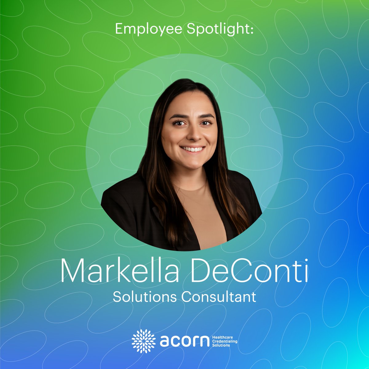 AcornCred's tweet photo. "Coming from the MSO side of credentialing, I was drawn to Acorn by its software, but what stands out most is its culture."
Welcome Markella DeConti, our newest Solutions Consultant! We're excited to have her expertise and perspective on the Acorn team. π
#HealthcareOperations https://t.co/dwUSU86c41