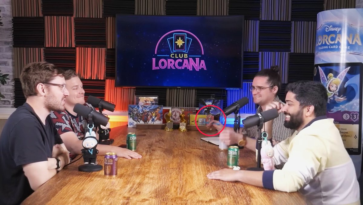 TarisBlvck's tweet photo. Tell me how I watched this entire episode of @zan_syed ‘s podcast &amp; JUST NOW noticed my game @perishcards is featured on their set 🤯🔥

Club Lorcana is my favorite podcast for Lorcana &amp; it’s not even close 🙏🏽

Thank you !! @zan_syed / @moxjeremy / @NathanTrippe / @ATLRyanWalked https://t.co/qiqIokpKXh