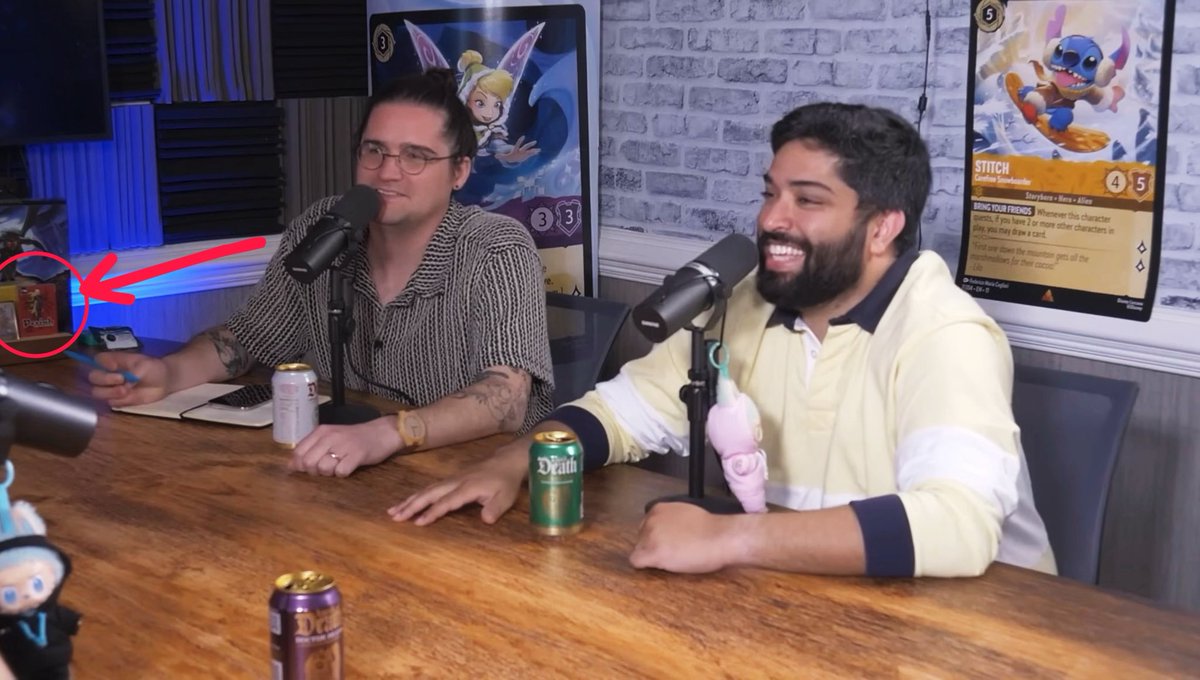 TarisBlvck's tweet photo. Tell me how I watched this entire episode of @zan_syed ‘s podcast &amp; JUST NOW noticed my game @perishcards is featured on their set 🤯🔥

Club Lorcana is my favorite podcast for Lorcana &amp; it’s not even close 🙏🏽

Thank you !! @zan_syed / @moxjeremy / @NathanTrippe / @ATLRyanWalked https://t.co/qiqIokpKXh