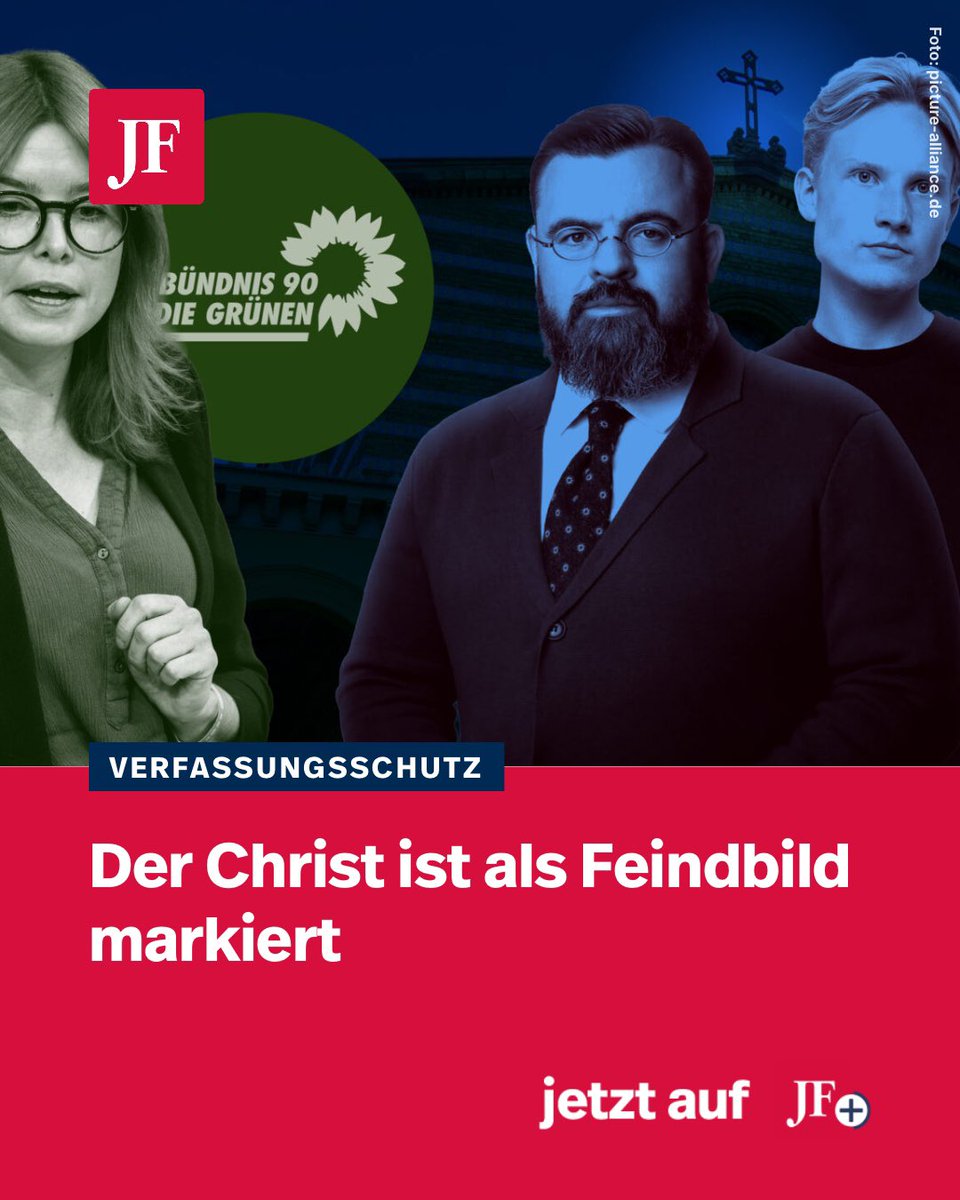 jungefreiheit's tweet photo. Beobachtet der Verfassungsschutz konservative Christen? Eine Auskunft der Bundesregierung gibt Antworten, wirft aber zugleich Fragen auf. Doch den grünen Fragestellern ging es sowieso nur um eines. Ein Kommentar.

Weiterlesen: https://t.co/VEbkojvUNs https://t.co/sBfTmWDenx