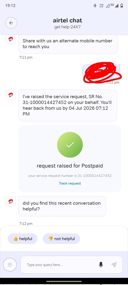 mzsameerahmed's tweet photo. @airtelindia for the past 2 days my sim is not working and I'm raising a request to which my issue will be solved by july 4th. Why should I go for airtel postpaid, if I'm having issues. Worst network ever I have faced. https://t.co/nbsUm9fimI
