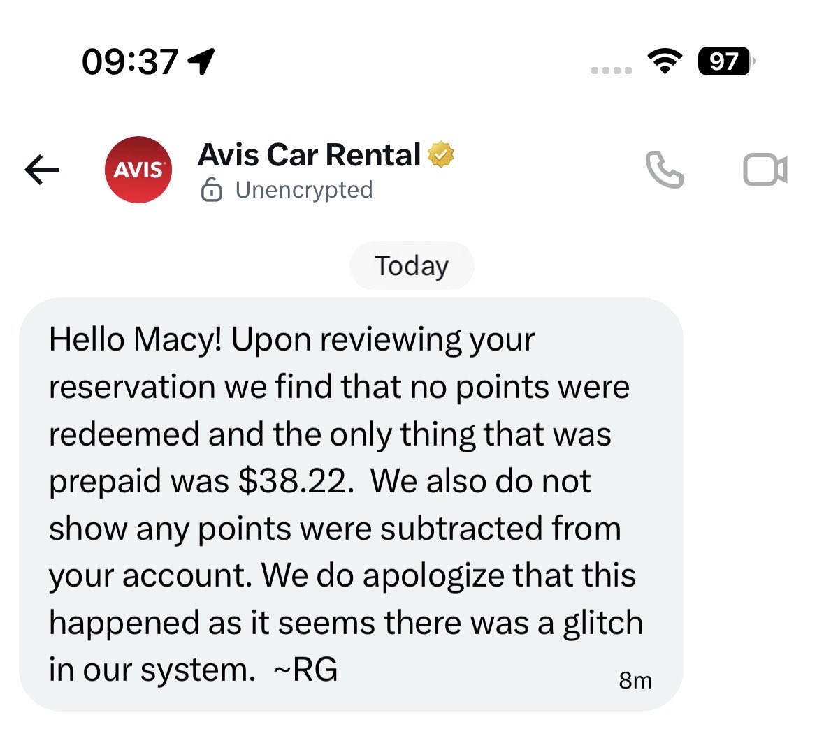 sssmith2005's tweet photo. @Avis acknowledged their error and told us “Oh well”. This has been an ongoing problem for years and feels like fraud. @FTC @CTDCP @GovNedLamont https://t.co/UMPkCtf9cK