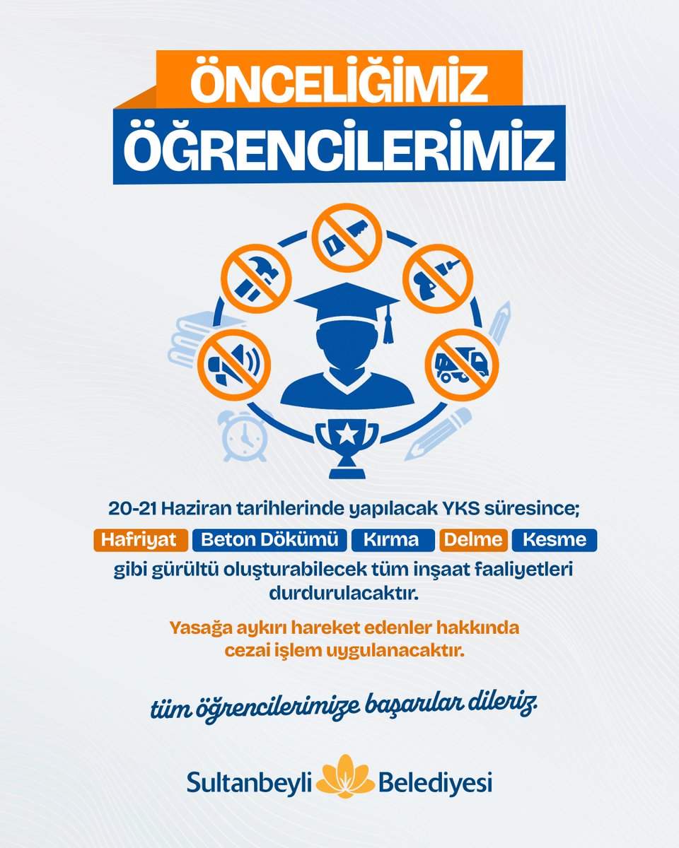 SultanbeyliBel's tweet photo. YKS öncesi önemli duyuru📢 https://t.co/f3T0ZdYNVE