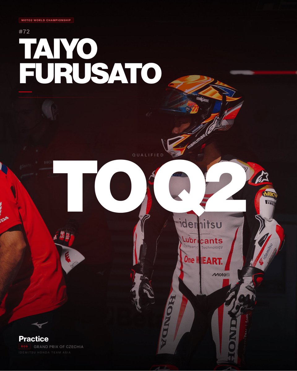 honda_team_asia's tweet photo. 🔓 🇭🇺 First Points
🔓 🇨🇿 Straight to Q2
🔐 Next? 😏
#Moto2 #AuraFarm #Furusato https://t.co/26QuyR4tB9