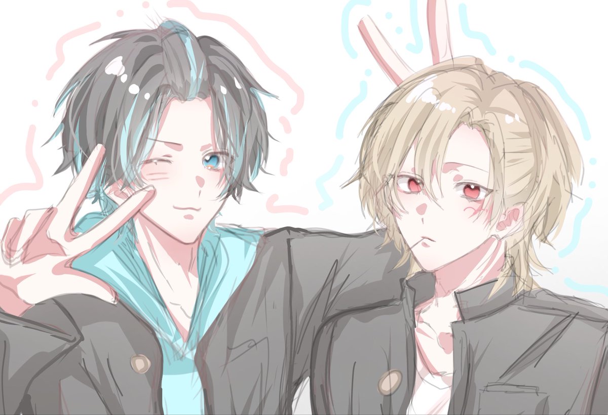 画伯ペア平成男子(^○^)ｽｺペア #️⃣ね絵いろ#️⃣羽ペン