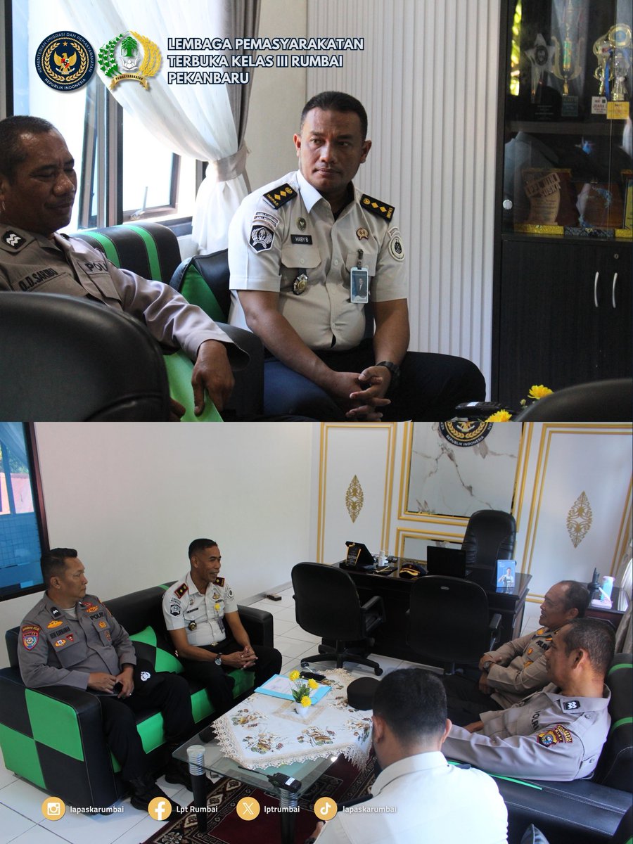 lptrumbai's tweet photo. Bangun Koordinasi yang Solid, Binmas Polresta Pekanbaru Temui Kalapas Terbuka Rumbai https://t.co/4uV6wekXtv