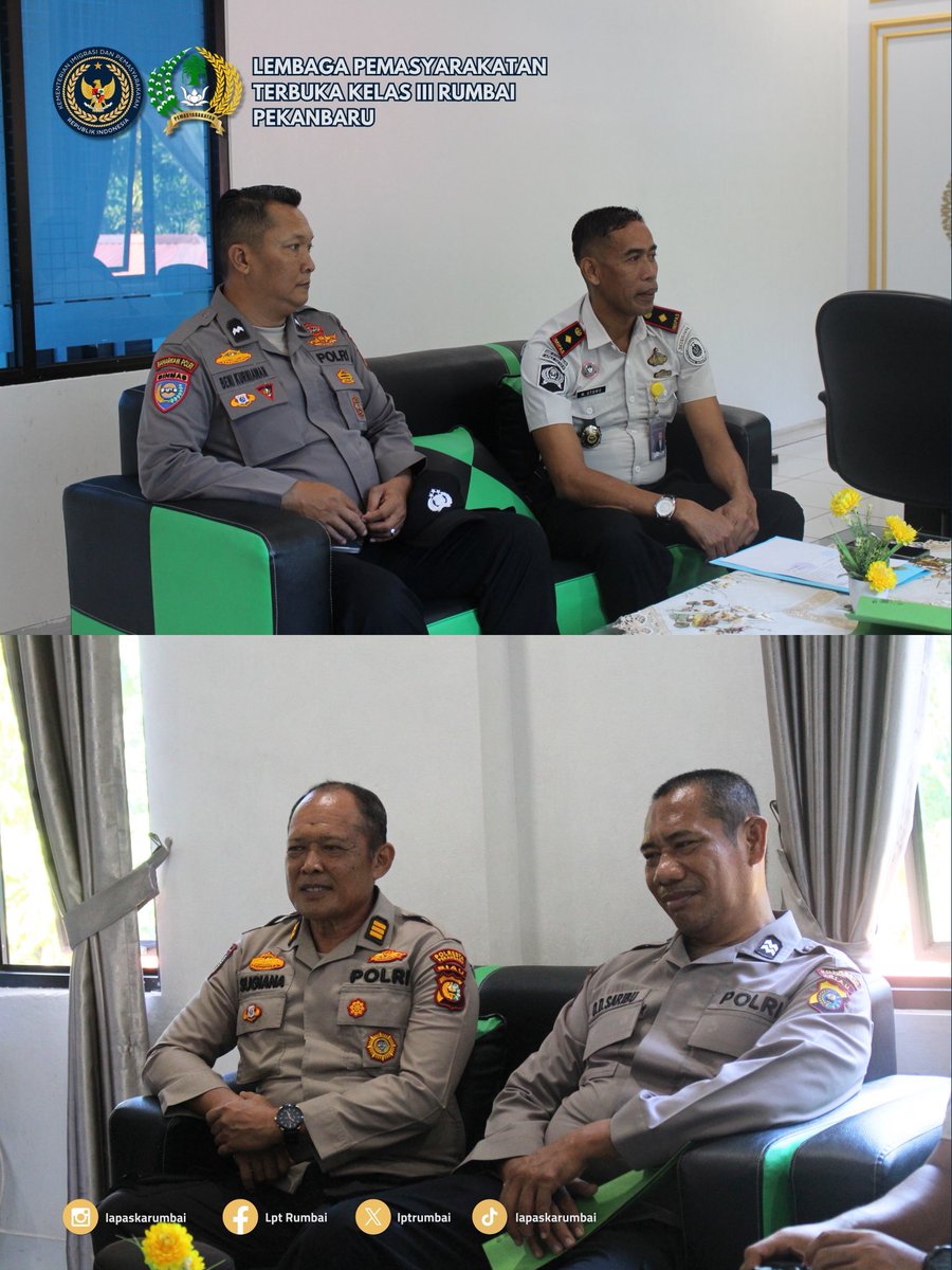 lptrumbai's tweet photo. Bangun Koordinasi yang Solid, Binmas Polresta Pekanbaru Temui Kalapas Terbuka Rumbai https://t.co/4uV6wekXtv