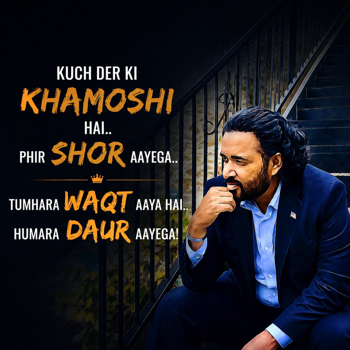 Roymalkison's tweet photo. Kuch der ki khamoshi hai..
Phir shor aayega..
Tumhara waqt aaya hai..
Humara daur aayega! https://t.co/CVdWJdlXk3