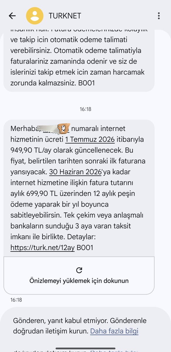 moreva21's tweet photo. @Turknet Kesinlikle iptal ediyorum. 700 lira bile size fazlaydı. Bide üstüne 950 liraya çıkardınız fiyatı. Eski fiyatına getirmezseniz boykot edeceğim ve tüm platformlarda paylaşacağım. https://t.co/JF0dN2eQVm