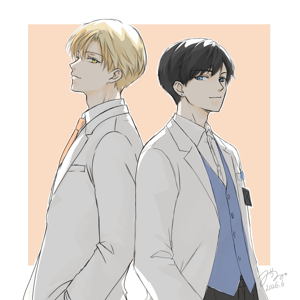 Michiru1129's tweet photo. 副隊長と医局長。 https://t.co/KV99CsL3Ih