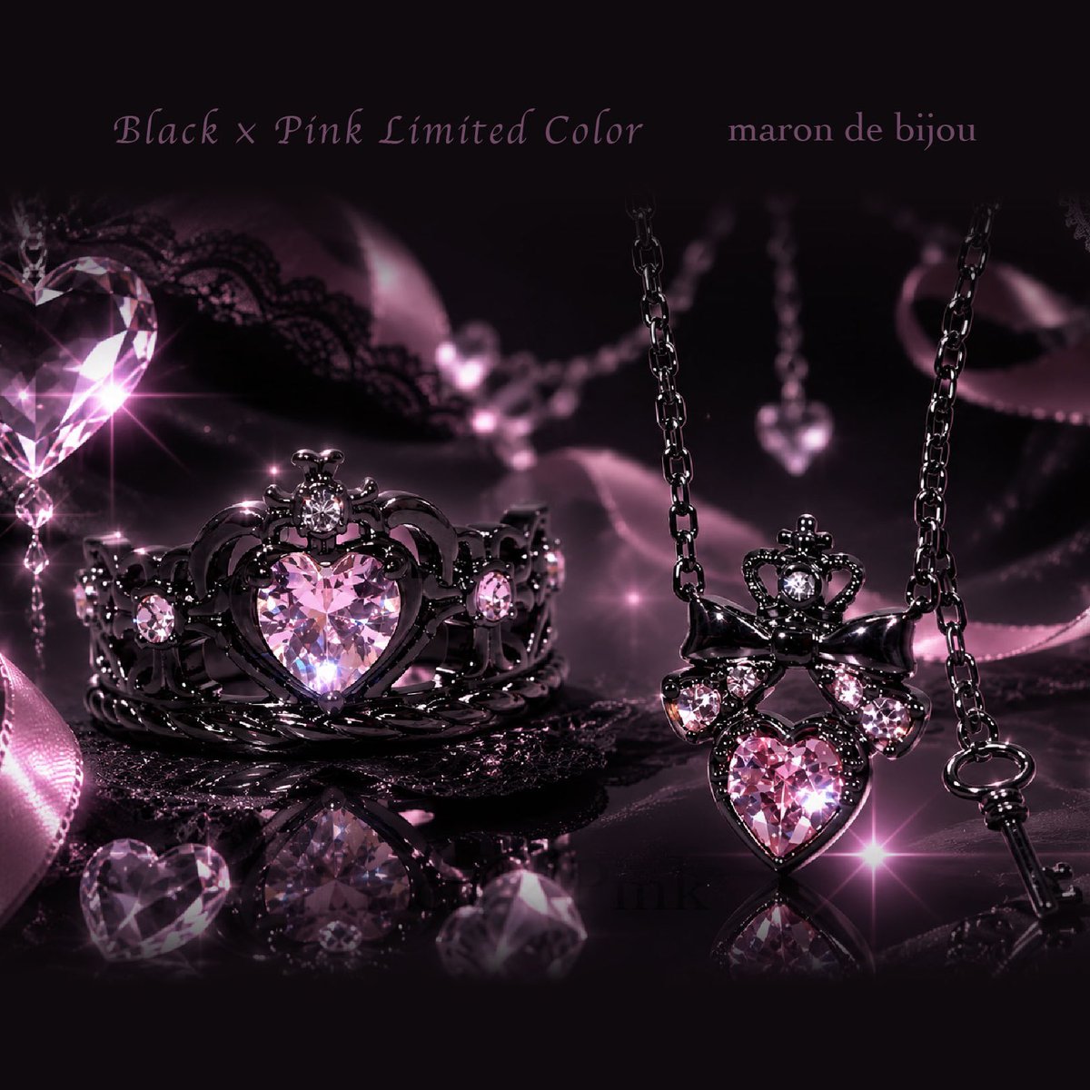 maron_de_bijou's tweet photo. - New -

Black × Pink🖤🩷
黒ピンク《第二弾》

昨年ご好評いただいた夏期限定カラー「黒ピンク」。
今年も人気アイテムより、ブラックメタルカラーとピンクストーンの組み合わせが可愛い限定カラーが登場いたします！

【 発売日時 】
6月26日(金)20:00

→詳細はこちらよりhttps://t.co/cObrCoxM1Z https://t.co/PYzCpg7vn7