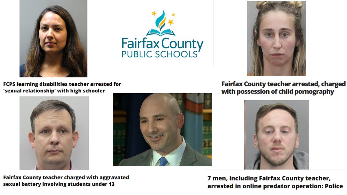 VA4SafeComm's tweet photo. Schools out for summer!

so are these Fairfax County child sex predator-teachers @FCPSNews

Thanks to Fairfax Soros DA Steve Descano, they all got NO jail @SteveDescano @FairfaxCountyCA 

Richard Berkowitz, Falls Church HS (PE), soliciting a minor/child porn
John Barger, Fairview Elementary (music), aggravated sex battery
Allieh Kheradmand, James Madison HS (special ed), indecent liberties
Kristine Knizner, Irving Middle (science), child porn, (dropped/botched)