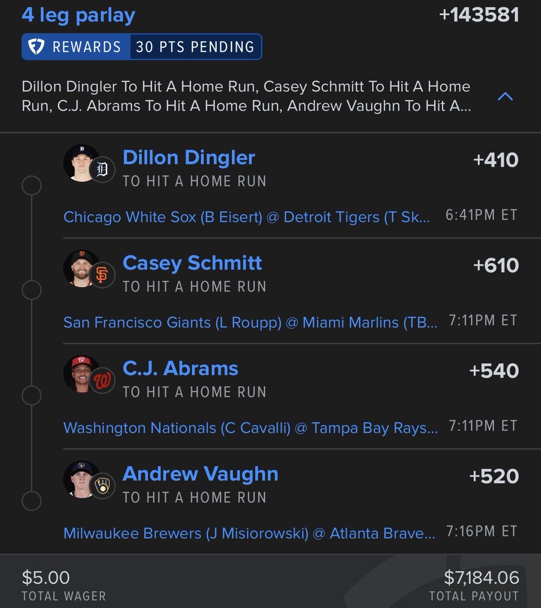 Sanchezdotpng's tweet photo. @OutlawParlays Swinging for the fences https://t.co/lAQULVR0wW