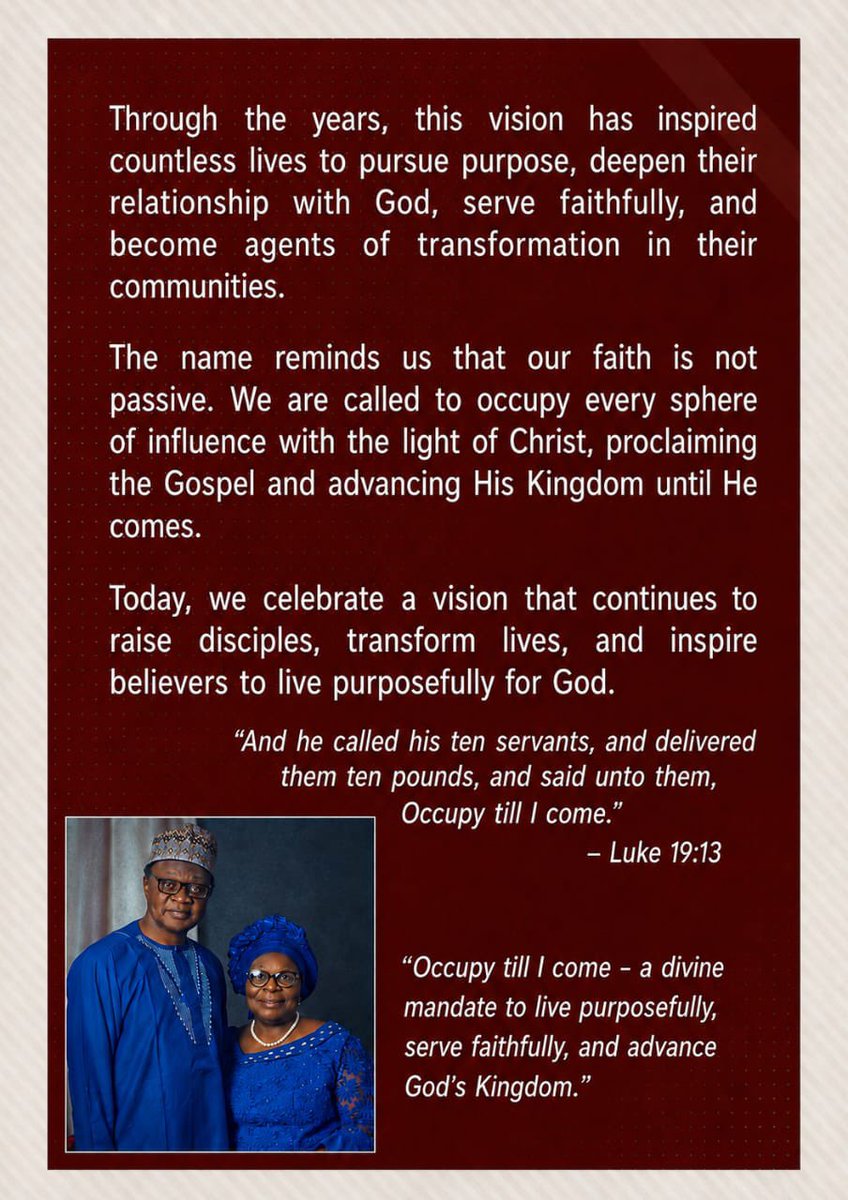 OCMworldwide's tweet photo. Many people ask, Why the name “Occupy Church Ministries"?

The answer is rooted in a divine mandate from Scripture - a call to influence, serve, disciple, and advance God's Kingdom until Christ returns. https://t.co/czAAvLcRD9