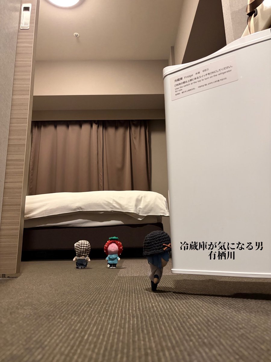 mugishima37's tweet photo. 今回からはらむぴも一緒のホテルチェック✅

その① https://t.co/gp69PZdrVH