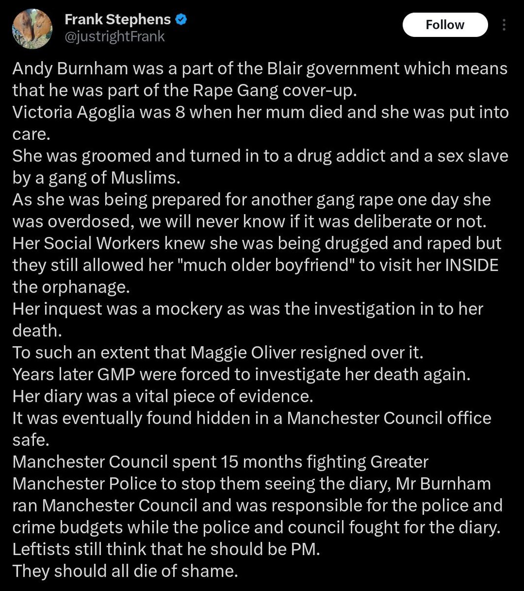 BritainWakes's tweet photo. @juliemoakes1 @BROKENBRITAIN0 @ElitronSigne Correct, he’s a rapist lover too. https://t.co/nUhBt2A2Cg