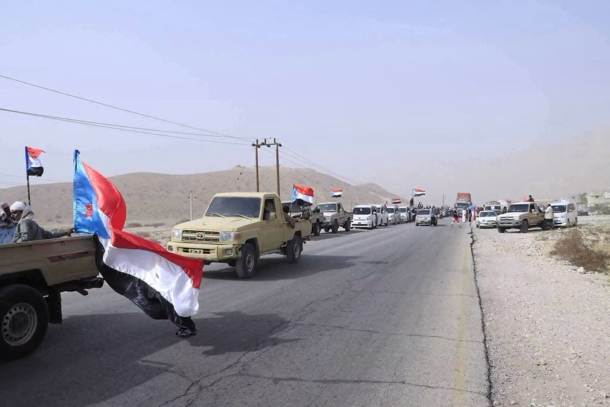 Saeed_Bakran01's tweet photo. عاجل 
#شبوة تزحف نحو العاصمة #عدن للمشاركة في فعالية دعا لها المجلس الانتقالي غدا السبت. https://t.co/Zwr7h7vaLT