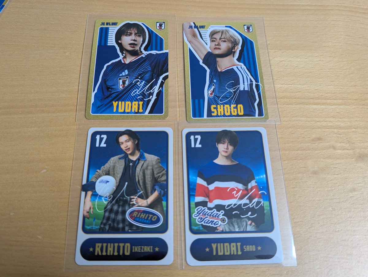 ob67986's tweet photo. JI BLUE OFFICIAL GOODS JO1 INI
フォトカード トレカ

【譲】田島　佐野　池﨑
【求】金城　サイン入り各1

郵送（同日発送）
お気軽にお声がけください🙇🏻‍♀️
#JIBLUE交換  #JO1交換  #INI交換 https://t.co/V6h7nU4Zs7