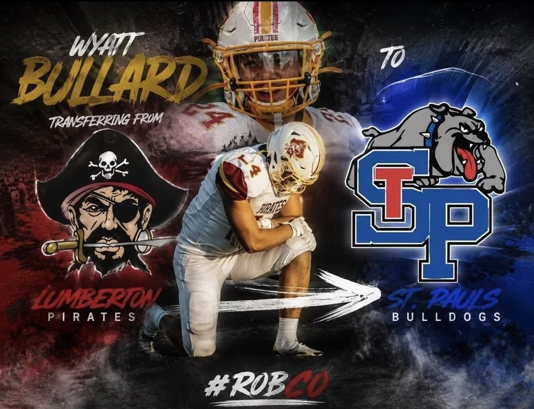 Wyattbullard09's tweet photo. New chapter. Same mission.
St. Pauls Bulldogs Football 🐾 
LB | C/O 2028 | 6’1” 225
4.3 GPA | 2× All-County | All-Conference | Underclassman of the Year 
@football_sphs
@MikeSetzer
@coach_dbridges
#AGTG
#otw_up https://t.co/11NQKPl7V5