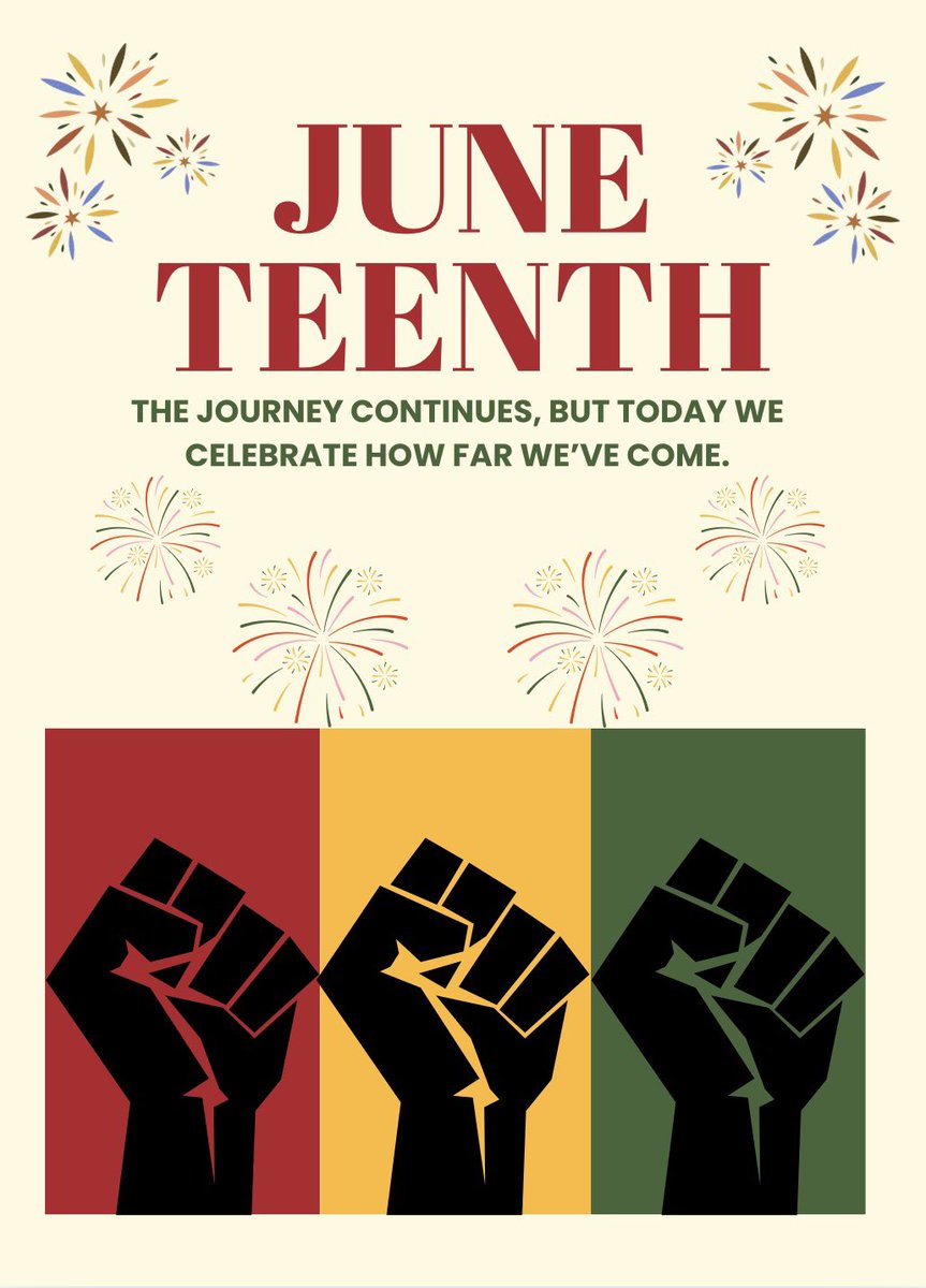 CommunityTech_'s tweet photo. Today we honor Juneteenth—a celebration of freedom, resilience, and progress. At Community Tech, we’re committed to helping build stronger, more inclusive communities for all.

Happy Juneteenth. ❤️🖤💚 https://t.co/o4cgYLtjro