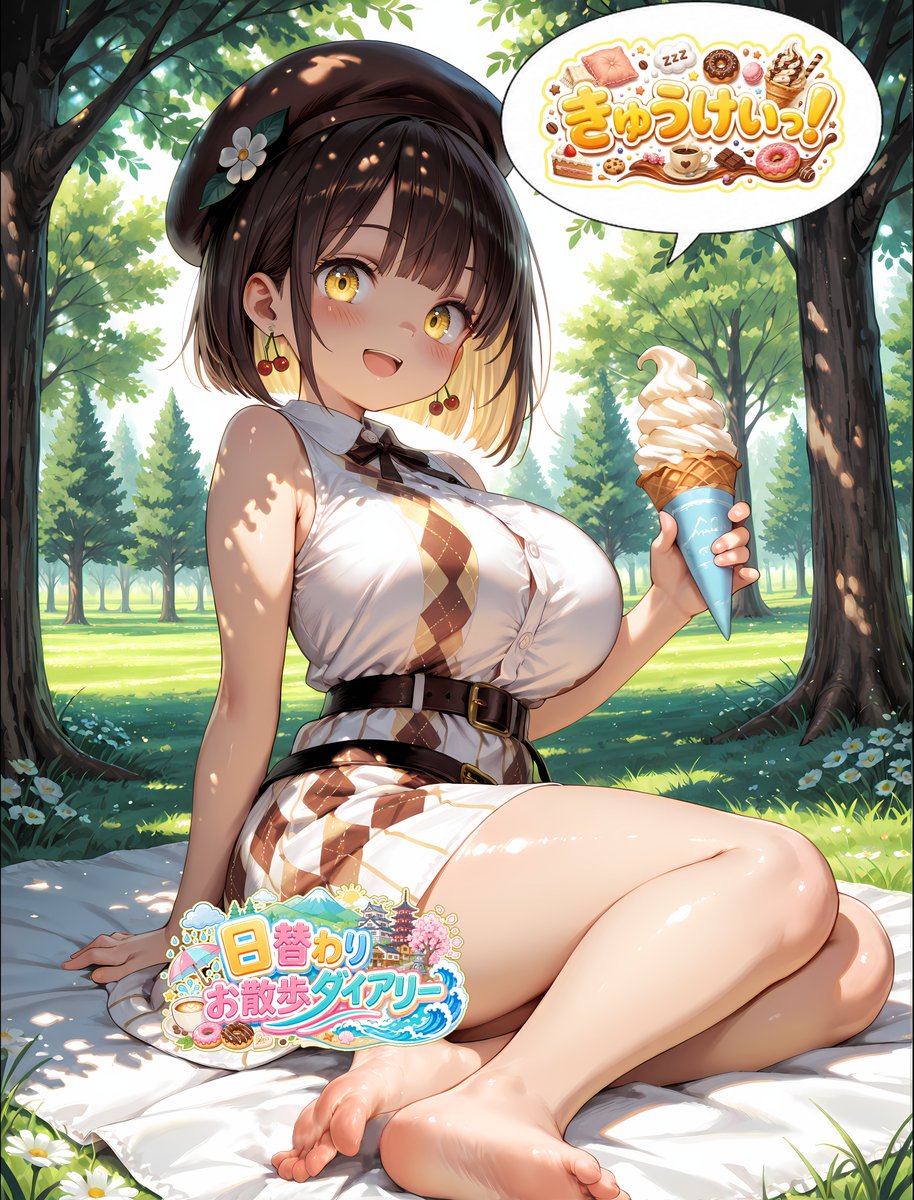 minagirio26ap24's tweet photo. ☕6月20日の会場はこちら🍩
☀ #日替わりお散歩ダイアリー 🛣
おはようございます🌅
今日のテーマは『きゅうけいっ！』
アンバサダーは私、 #ぷりん が務めさせていただきます🍮
海🌊、山🏔、古都⛩、雨☔
色んな場所でのお散歩、お疲れ様でした☆
そしてお散歩の醍醐味と言えば、途中の休憩🍹✨
今日は疲れた足を休める為に、のんびりダラダラ休憩しましょ♪

そして今日のチャレンジミッションは、『靴を脱ぐ』、です👟👠
靴は足を守ってくれるけど、ずっと履いてても足が疲れちゃいますよね。なので今だけは靴を脱いで、思う存分リラックス♡
ミッションは靴だけなので、靴下やタイツは履いてても大丈夫ですよ🧦
いつもは足の裏を見せるのは恥ずかしい、って方も、今日はミッションだから、りおさんに言われたから仕方ないって事で、足裏見せに挑戦しちゃいましょー♡

それと昨日の春緒音さんも案内してましたけど、ミッションクリアの数に応じてりおさんのコメントの最後の🎖️が増えていきます♪
途中からこのイベントを見つけたって方も、引用元の総合案内ポストの『日記コーナー』から期間中はいつでも投稿できるので、🎖️🎖️🎖️🎖️🎖️を目指すのも遊びのひとつかもしれませんね✨
それでは、今日は私と一緒にレッツきゅうけいっ☆