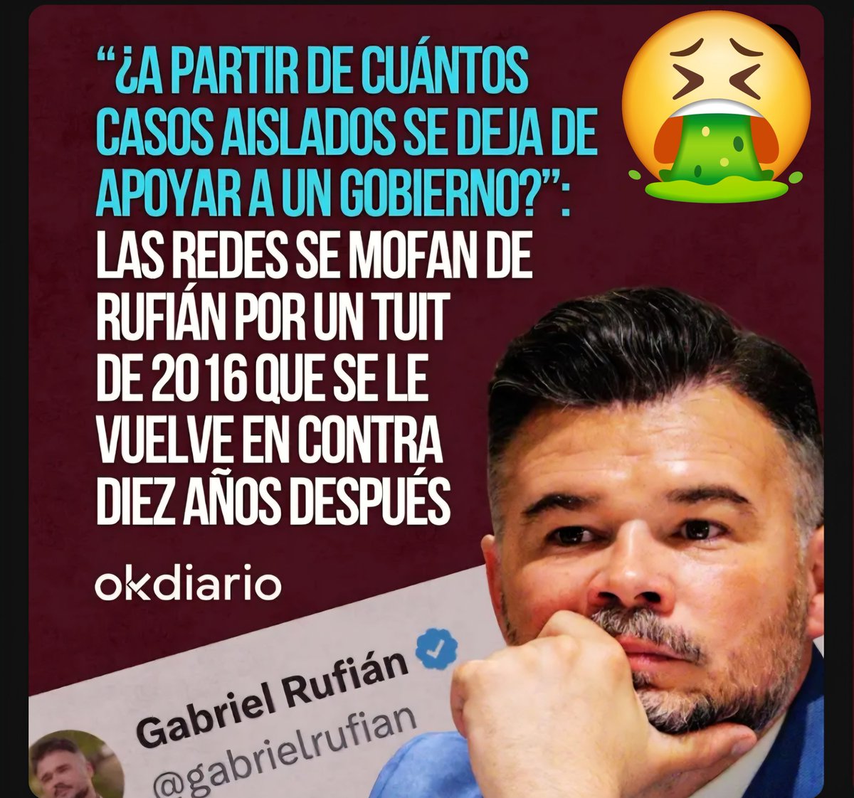 ps_hd79356's tweet photo. @anamariatello9 @gabrielrufian Tremendo oportunista https://t.co/AYmdJsj4dZ