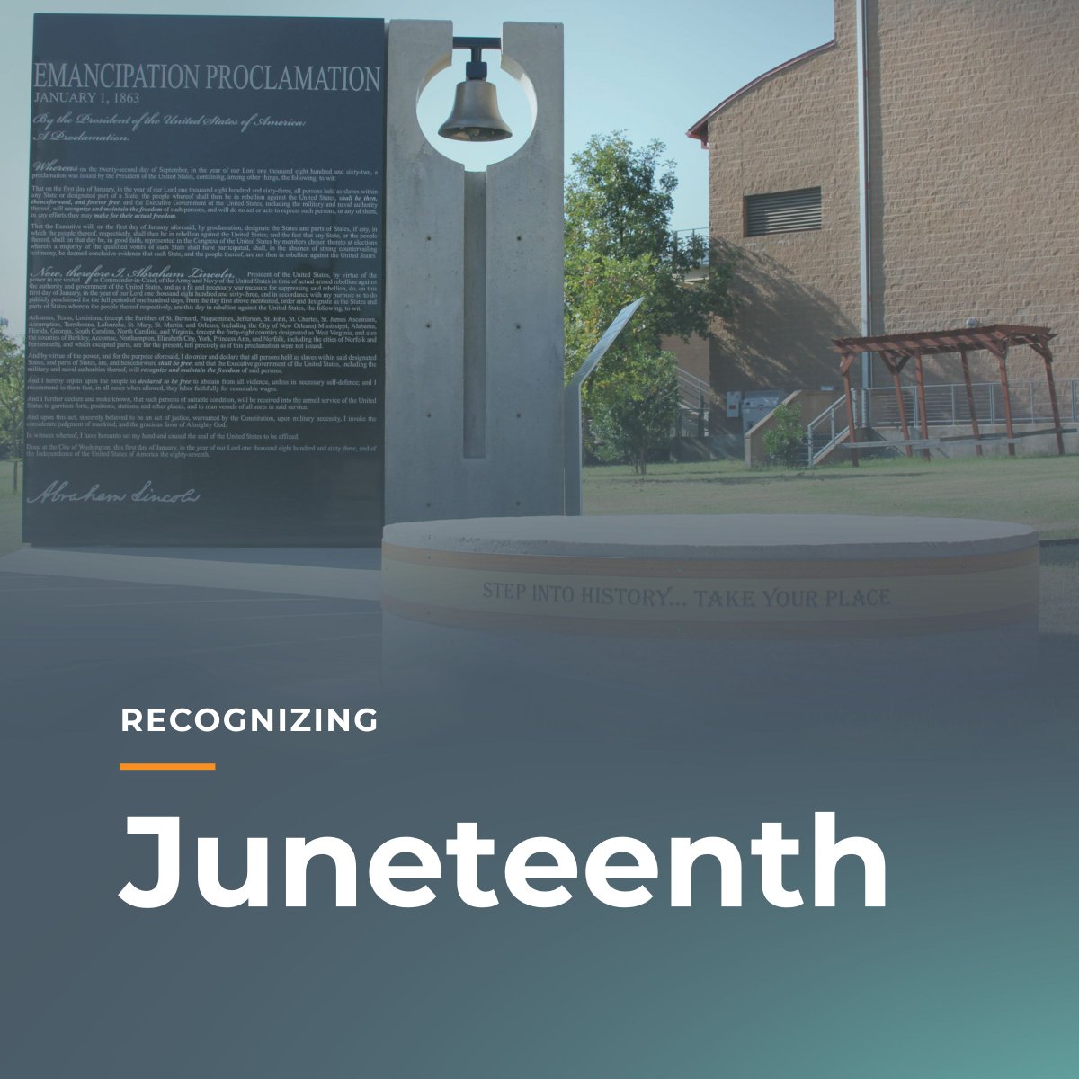 eCapitalCorp's tweet photo. Today, we honor Juneteenth, a powerful reminder of freedom, resilience, and strength.

Photo: The Juneteenth Memorial Sculpture Monument at the George Washington Carver Museum, Cultural, and Genealogy Center https://t.co/HL0j7mxS27