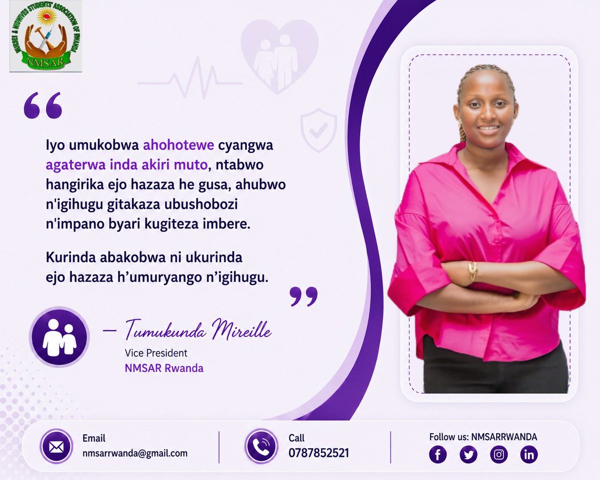 NMSAR_Rwanda's tweet photo. Protecting girls from #GBV and adolescent pregnancy protects their potential and secures the future of nation.
#IChooseProtectionForLife #EndGBV #EndTeenagePregnancy #NMSARRwanda #SRHR #GirlsEmpowerment #Rwanda
@HDIRwanda @RNMU1 @gitembas2020 @RBCRwanda @PlanRwanda @Sfrwanda1 https://t.co/hpscIrRqFl