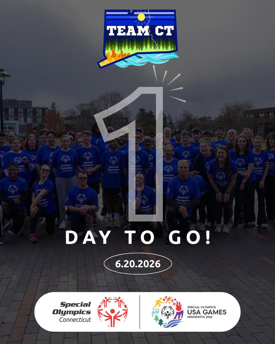SOCTconnecticut's tweet photo. Tomorrow, the journey becomes reality. Team Connecticut is ready for the 2026 Special Olympics USA Games. Let the games begin! 🏅✨

#TeamCT #SOCT #USAGames #CallingAllChampions #MinnesotaUSAGames https://t.co/YPwsrm2inx