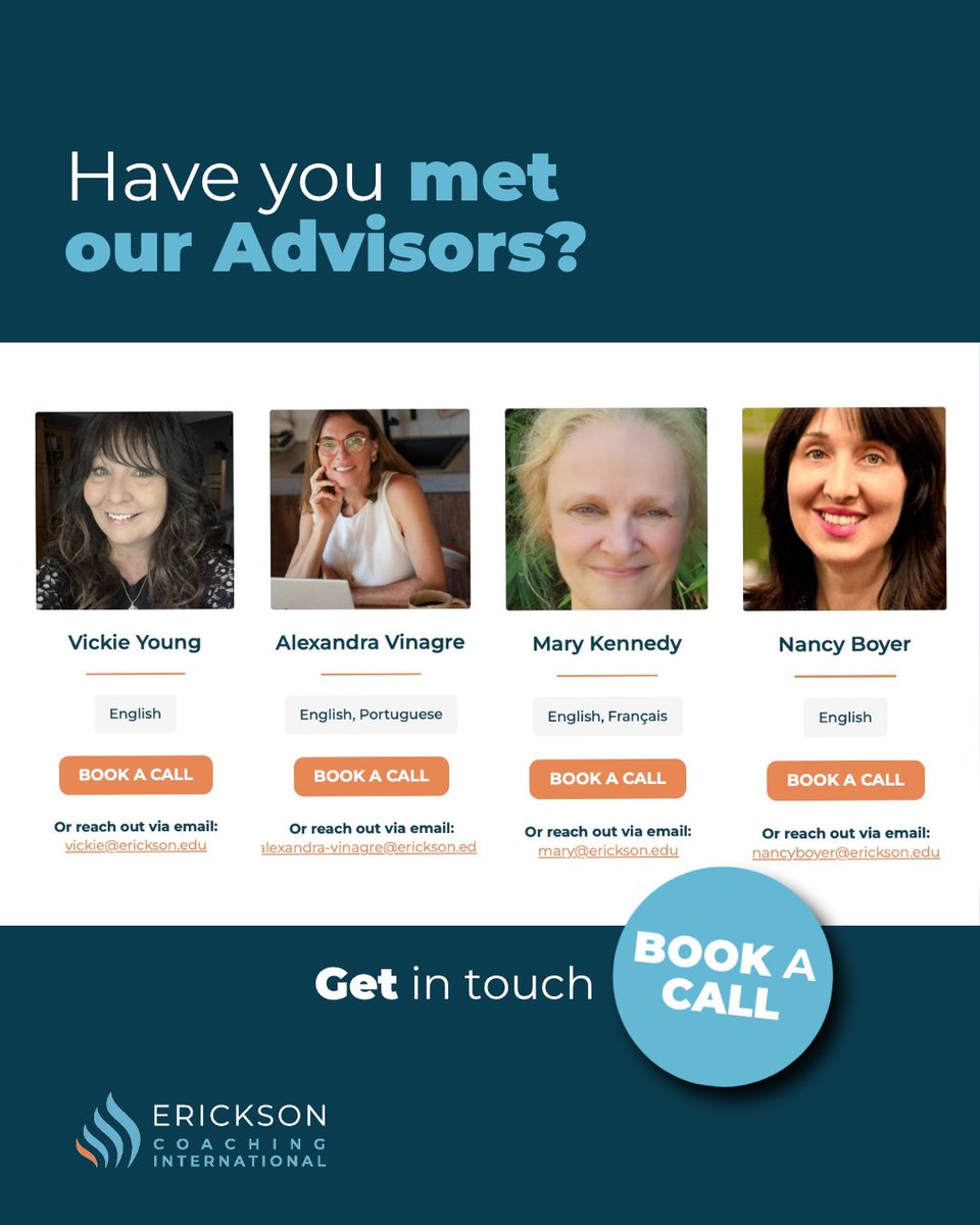 ericksoncoaches's tweet photo. Thinking about coach training but not sure where to start? Here's a fun fact: the team you'll chat with at Erickson aren't just advisors... they're coaches too. They've been where you are. They've asked the same questions. https://t.co/Yy0CCtKt17.
#SolutionFocusedCoaching https://t.co/ezpszlF61T