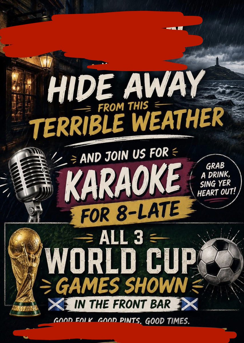 lyeuhm's tweet photo. Nearly every pub where I live has changed to using AI for their advertisements.  Local events have done it too.  It looks fucking horrendous. https://t.co/9Aj48jFalt