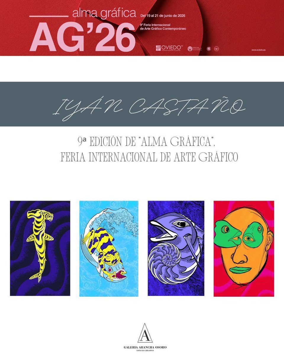 GAranchaOsoro's tweet photo. Hoy viernes, y hasta el domingo, en el Palacio de Exposiciones y Congresos (PEC): alma gráfica 2026

Nuestra propuesta con Iyán Castaño y Daniela Zanzoni

#Oviedo #artecontemporáneo #Asturias https://t.co/PArLFFyrUP