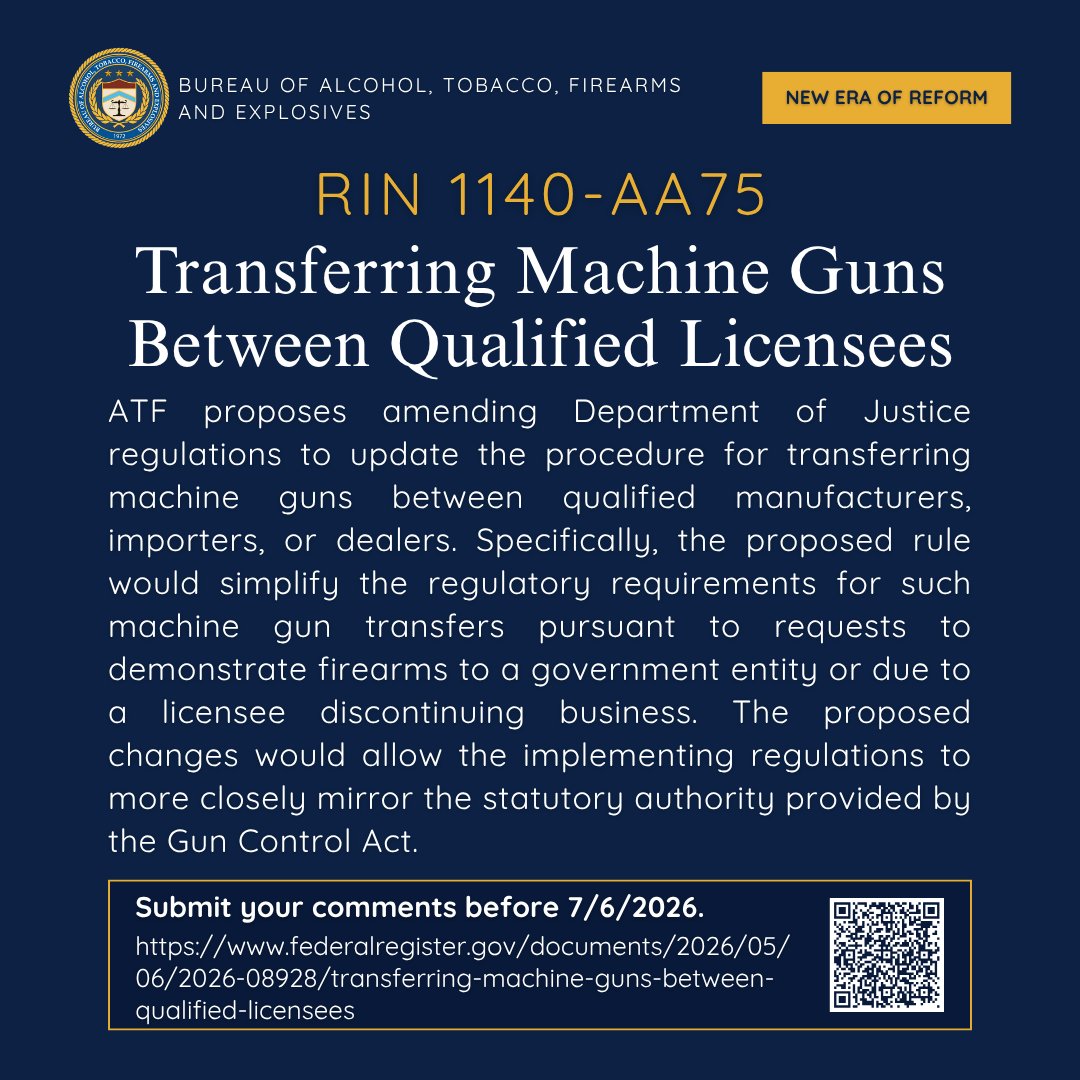 atf tobacco regulations ATF is proposing to simplify machine gun transfers between licensed  manufacturers, importers, and dealers in two limited situations:  •Demonstrating firearms to government entities •When a licensee is  discontinuing business The changes reduce
