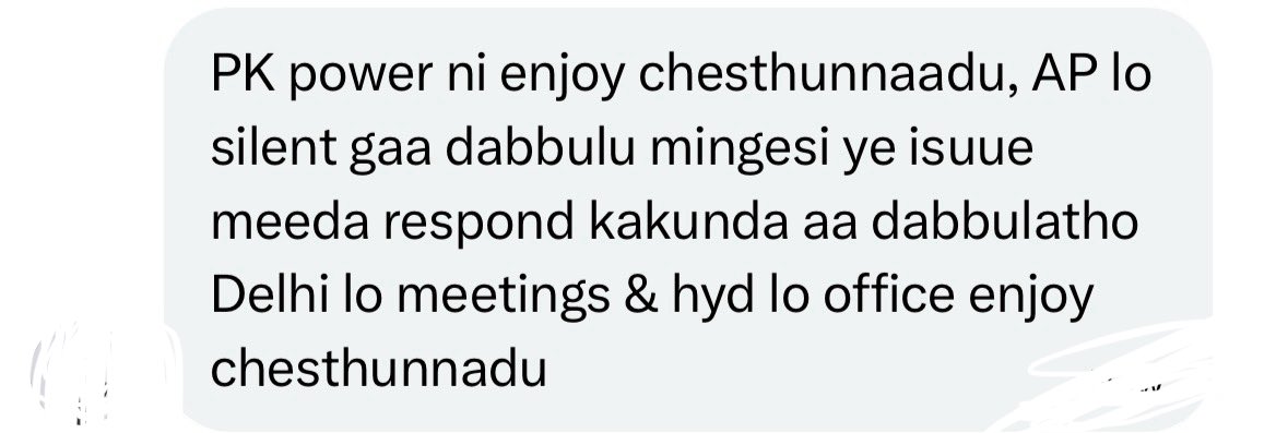 Hikeragain's tweet photo. This is what people who voted for you in 2024 thinking about you @PawanKalyan ఏమీ బ్రతుకు బ్రో 💦💦 https://t.co/UBjtF6afOF