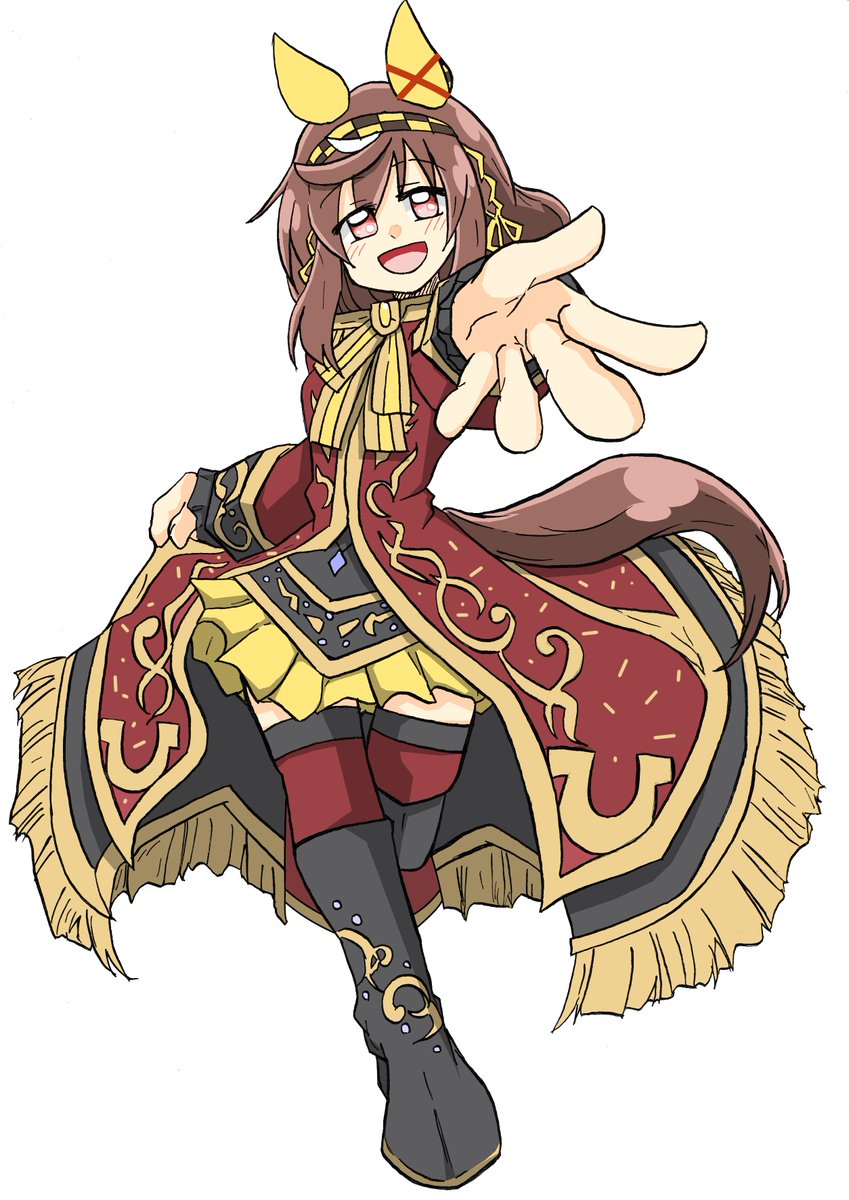 ファインモーション(ウマ娘) 「という訳で私の描いたブエナとファインも公開いたします!和泉さん橋本さんに届けこの」|しかられみみのイラスト