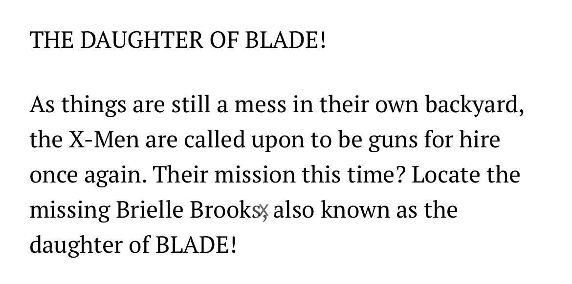 frostrayner's tweet photo. BRIELLE BROOKS IS BACK IN X-MEN UNITED #7 https://t.co/iXIYwxZ0qn