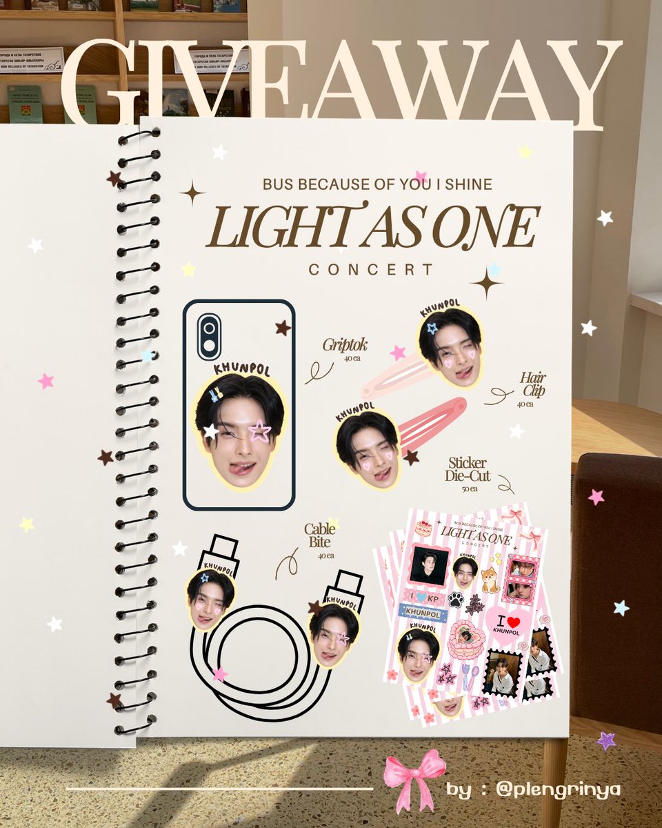 plengrinya's tweet photo. ⋆𐙚 ̊ pls kindly rt 🥺🙇🏻‍♀️

꒰ ✦ Giveaways for #BUS_LIGHTASONE 💫
#KHUNPOL 🐶 ꒱

ミ☆ 24,25 JULY 2026
ミ♡ tba
ミ☆ Impact arena

🎀 pls rt &amp; show this tweet 💗 https://t.co/d9eP9esKd4