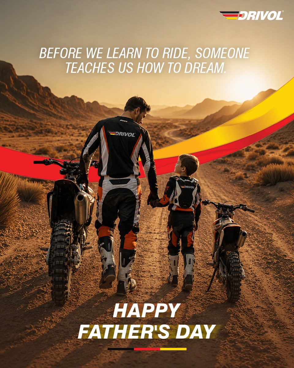 DrivolOfficial's tweet photo. Celebrating every win, standing by us through every setback, and reminding us to keep moving forward. Here's to the fathers who make every journey easier and every dream feel possible.

Happy Father's Day!

#HappyFathersDay #FathersDay #Dad #Drivol #EngineOil https://t.co/NBZ3lpXH9q