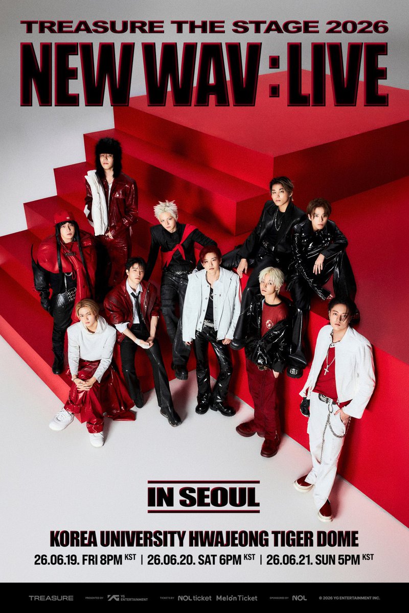 ninajini0207's tweet photo. TREASURE 「NEW WAV」
2026/06/19 ソウル🇰🇷 Day1 Setlist
IF I
ZOOM ZOOM
DANGER
GODSPEED (Frank Ocean）🐺
REPLAY (SHINee)🦁🤖🐺🐮
上海ロマンス(ORANGE CARAMEL)🐶🐨🐰
DIRTY CASH(BIGBANG)~？~NALLY NA🦔🐯🦋
KINGKONG
I WANT YOUR LOVE
I LOVE YOU
BE WITH ME
MY TREASURE
YELLOW
PARADISE
(間違えてたら、すみません)

思ったより曲が多かった！明日のセトリは変えてくるのかな？