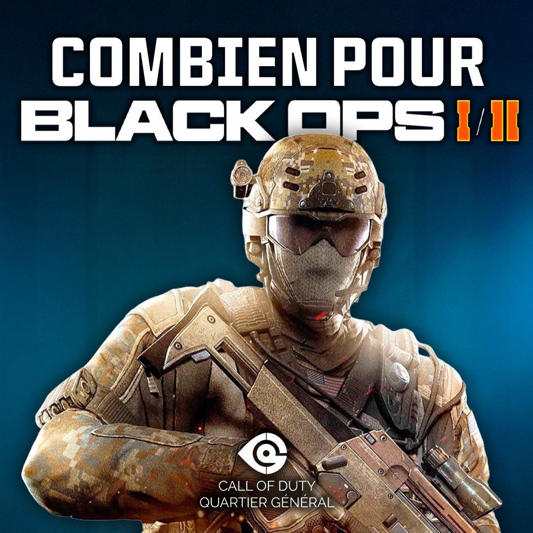 CoDQG_'s tweet photo. Combien seriez-vous prêt à débourser pour rejouer à Black Ops et Black Ops 2 sur PlayStation 4 & 5 ?

💰 19,99 € ?
💰 29,99 € ?
💰 39,99 € ?
💰 Plus encore ?

#CallOfDuty #BlackOps #BlackOps2
