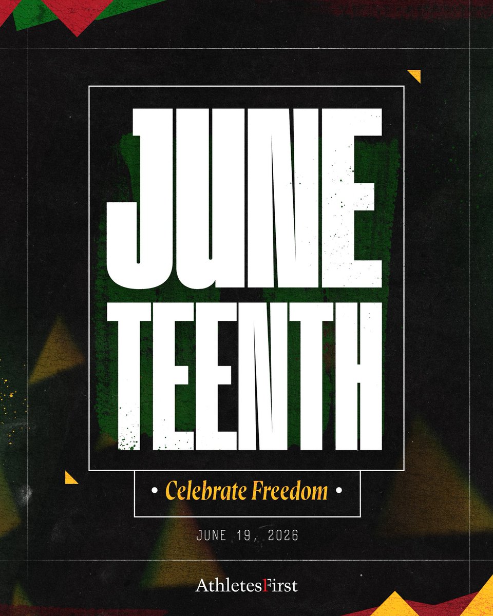 AthletesFirst's tweet photo. We pause today to reflect, celebrate and recommit to progress. 

#Juneteenth | #A1Family https://t.co/LWEXBCiIlr