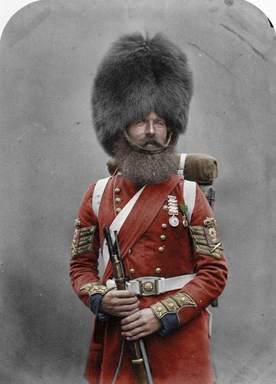 Empireaesth's tweet photo. Colour Sergeant William McGregor, Scots Fusilier Guards, a veteran of the Crimean War (c.1856) https://t.co/aj4r56rbBI