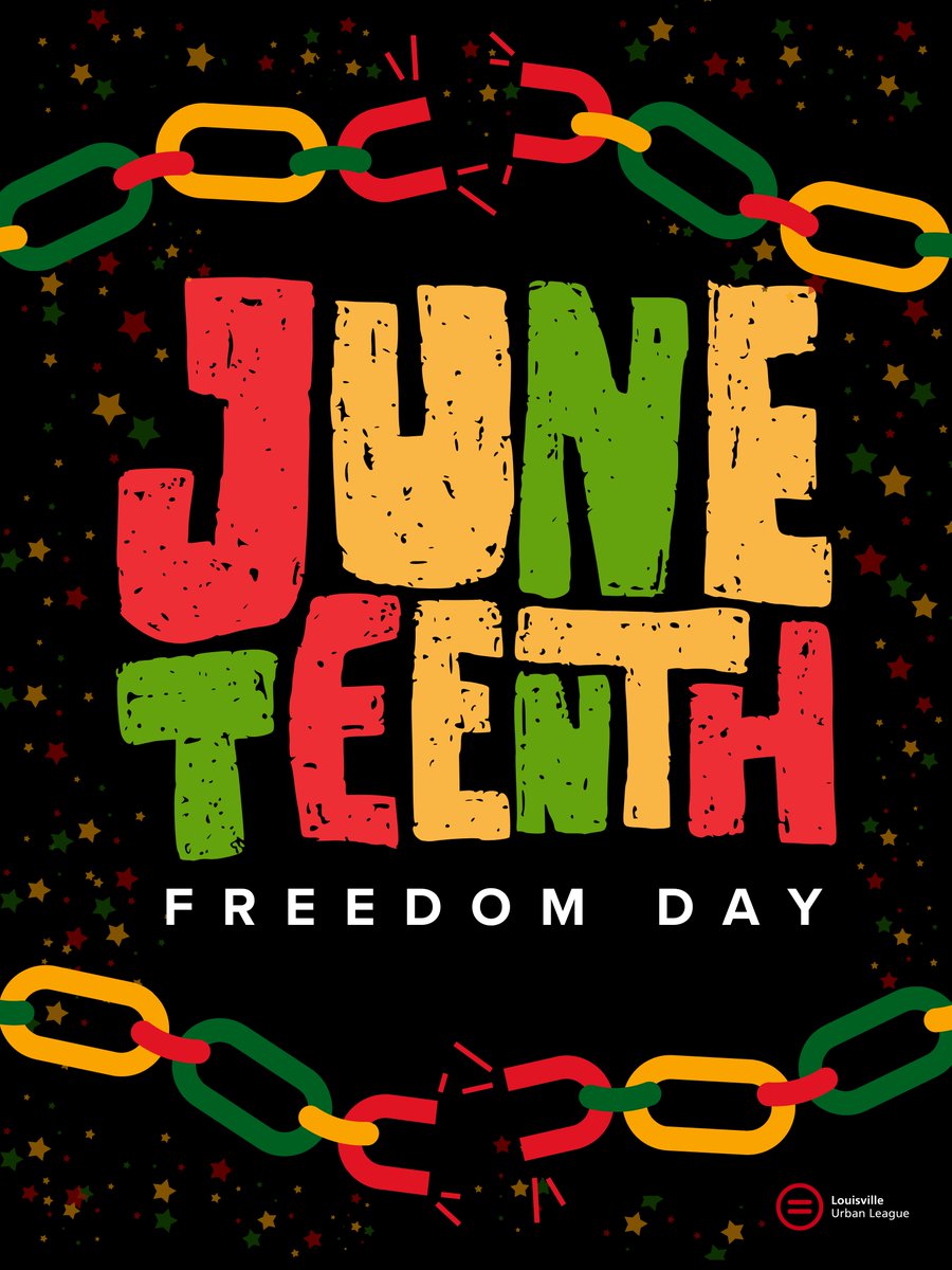 lulypconnected's tweet photo. Today, we honor Juneteenth and celebrate the resilience, achievements, and enduring legacy of Black Americans. As we reflect on our history, we remain committed to advancing equity, opportunity, and justice for all.

Happy Juneteenth from the Louisville Urban League. ❤️🖤💚 https://t.co/drrwtBr5nt