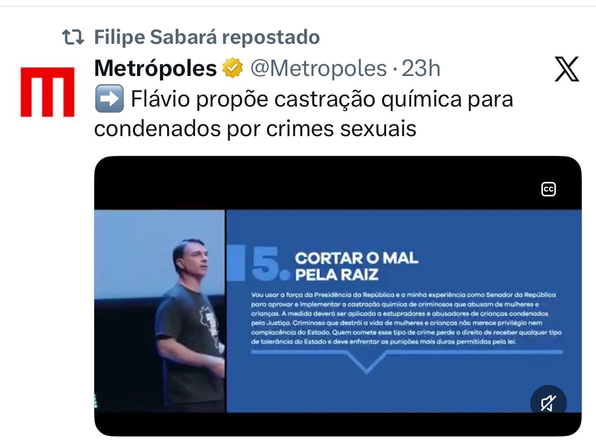 FlaviaBonachela's tweet photo. Eu sou a favor da castração física mesmo, mas baby steps… https://t.co/kjZlzM3n4j