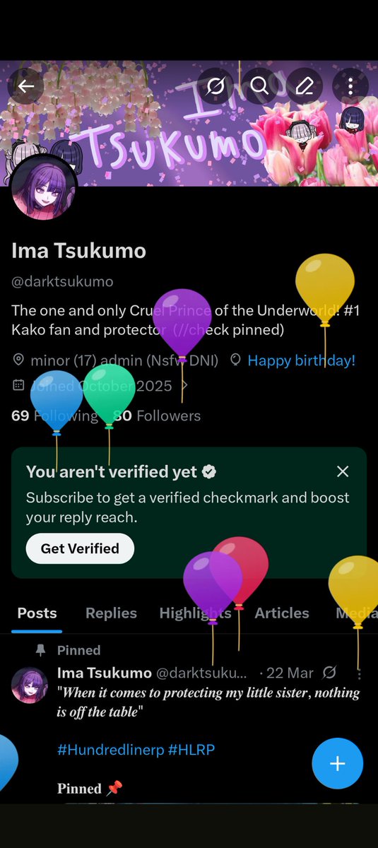 darktsukumo's tweet photo. Oh? It's my birthday? No matter, this just means it is my beloved sisters as well!! Happy birthday Kako tsukumo!! https://t.co/qyiFBBfy8q