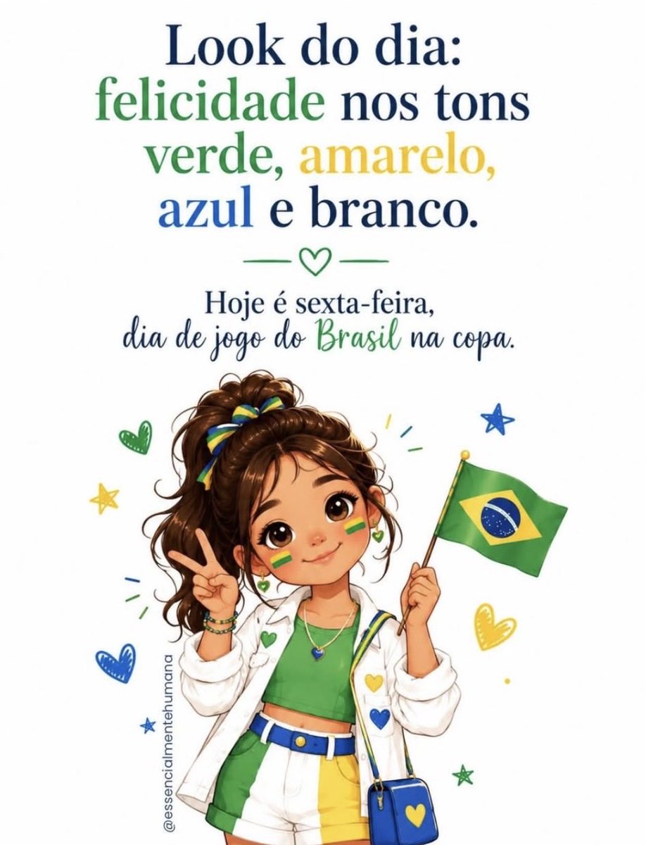 Alvesmariley's tweet photo. 💚.💛.💚⁀⋱‿💛.💚.💚💛⁀⋱‿
Chegou o dia !!! 📣
Mas um jogo da Seleção Brasileira de Futebol ⚽️
na Copa do Mundo 2026 🌎
Vamos torcer pessoal !!! ✌️
Bom dia…… 💚🇧🇷💛
                                     
💛💚.⁀⋱‿.💚.💛⁀⋱‿ https://t.co/u2OCkZsuB8