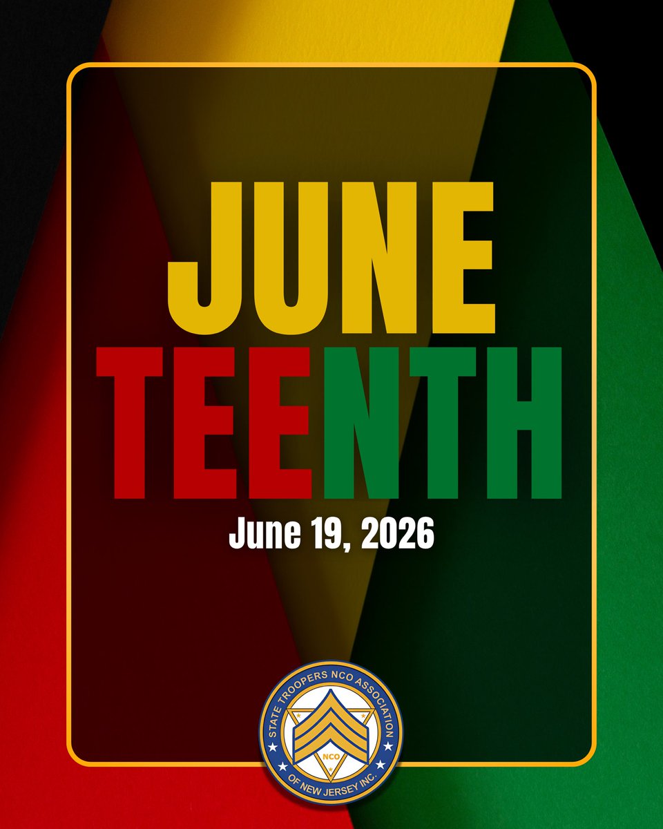 NCO_NJSP's tweet photo. Today, the NJ State Troopers NCO Association commemorates and reflects upon Juneteenth https://t.co/huQDrv0NA0