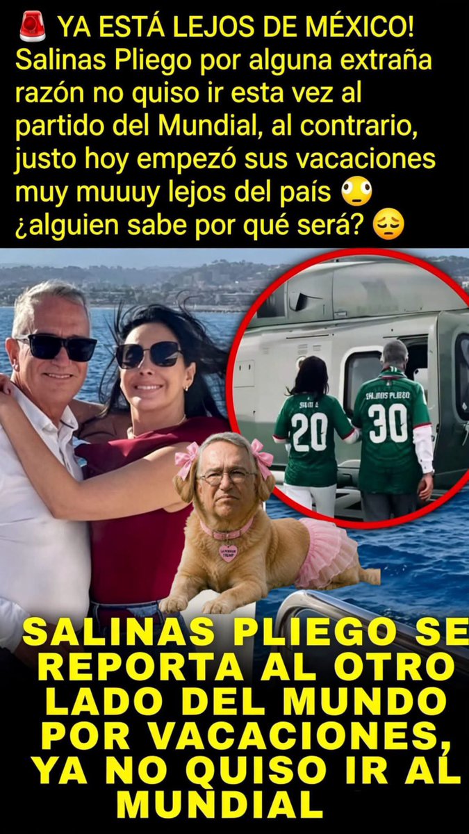 SoyChiara24's tweet photo. ¡ SALINAS PLIEGO YA NO QUISO IR AL ESTADIO Y MEJOR SE FUE DE VACACIONES ! 😂 https://t.co/cTtjCSsaXU